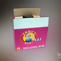 Scatola americana stampata in cartone ondulato con grafica personalizzata – Leberco S.r.l